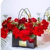 与你相遇-情人节红玫瑰手提花篮 商品缩略图1