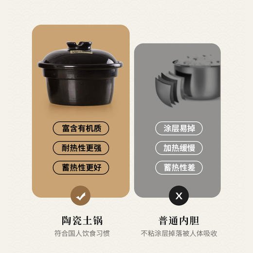 日本sezze西哲伊贺烧电饭锅煲土陶瓷内胆智能家用多功能定时预约 商品图4