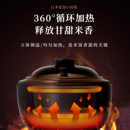 日本sezze西哲伊贺烧电饭锅煲土陶瓷内胆智能家用多功能定时预约 商品图3