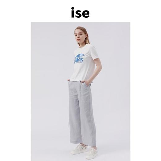2楼ise新品花朵字母印花T恤圆领休闲百搭显瘦上衣k2120905 商品图2