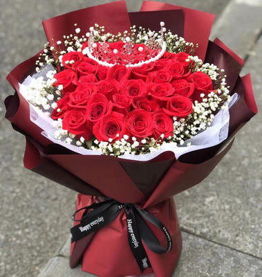 【非你莫属】52枝红色玫瑰 生活因你充满花香 商品图3