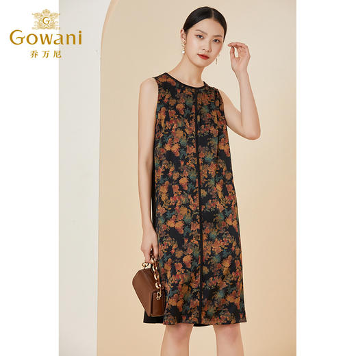 乔万尼真丝桑蚕丝无袖显瘦连衣裙夏季新款EI2E728 商品图2