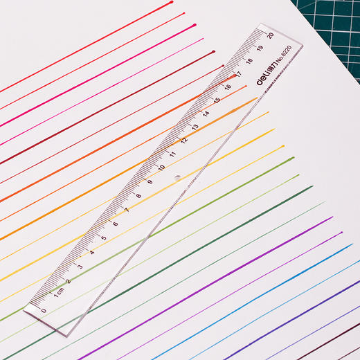 得力6220直尺20cm(透明)(只) 商品图2