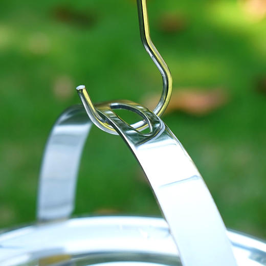 「户外露营营火三脚架」野营便携折叠烧烤架 铝合金3节套锅支架 篝火三角架 商品图3