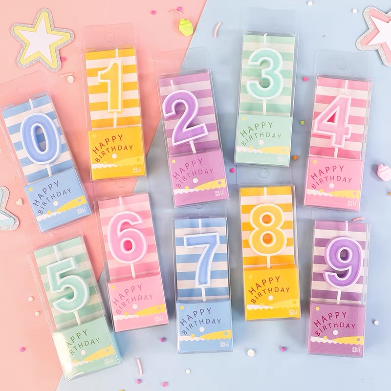 彩色数字蜡烛（颜色随机）