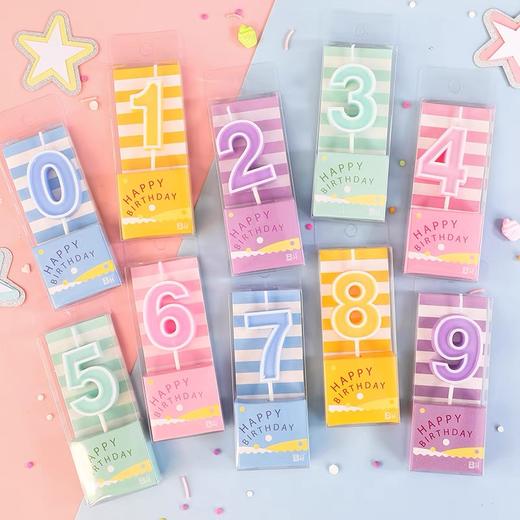彩色数字蜡烛（颜色随机） 商品图0