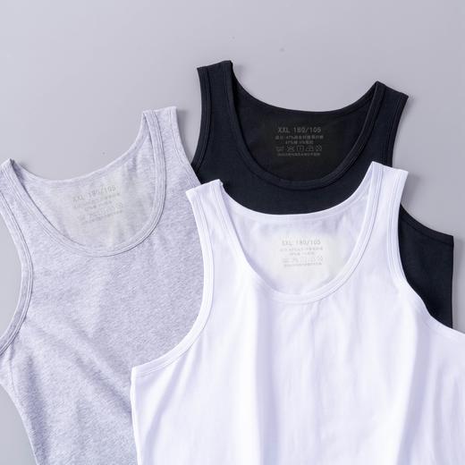 男士背心纯棉净色运动吸汗皮马棉舒适透气汗衫马甲打底（单件装）3588/3500/2565 商品图7