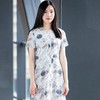 2楼安·姬奥服饰聚酯纤维连衣裙花色半长款连衣裙 商品缩略图1