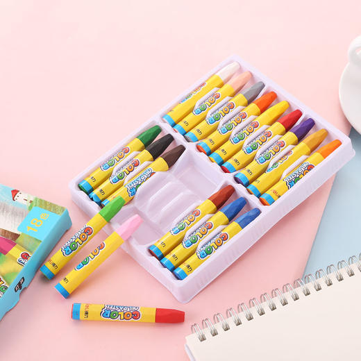 得力6962油画棒-18色(混)(18支/盒) 商品图2