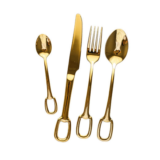 知力行挂孔餐具Z-005/金色叉 商品图3