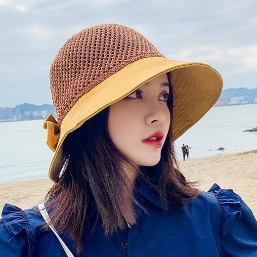 【夏季镂空帽】夏天太阳帽防晒空顶遮阳帽女士上衣帽子时尚渔夫帽 商品图8