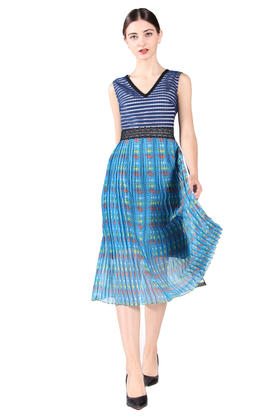 【伯妮斯茵】172S209--蓝色连衣裙--双色羽毛王冠--《太阳之子--印加》