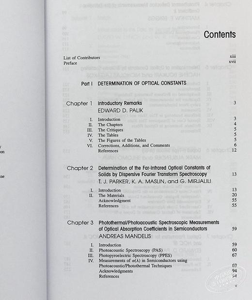 【中商原版】Handbook of Optical Constants of Solids 英文原版 固体的光学常数手册 第1版 Edward Palik 商品图7