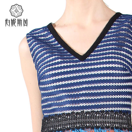 【伯妮斯茵】172S209--蓝色连衣裙--双色羽毛王冠--《太阳之子--印加》 商品图3