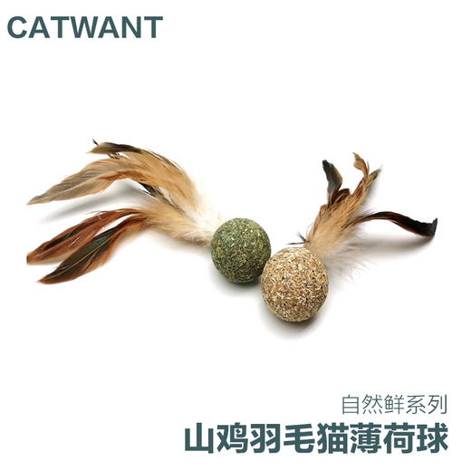 猫咪旺农场山鸡羽毛猫薄荷球 商品图0