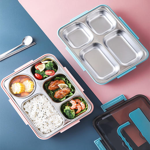 博尔乐乐视方形提手快餐盘（颜色随机） 商品图2