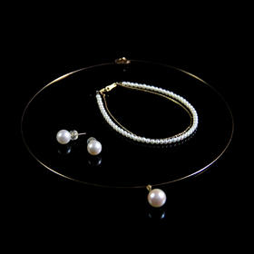 Akoya珍珠项链/耳钉/手链套装（订制）