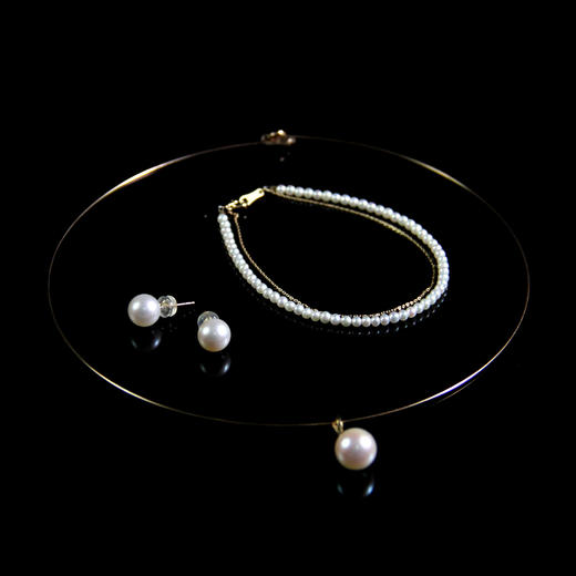 Akoya珍珠项链/耳钉/手链套装（订制） 商品图0