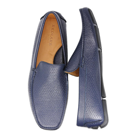 断码特价40码——意大利原产手工制作高品质超舒适男士乐福鞋LoaferU0190020/045-深蓝色小牛皮 商品图4