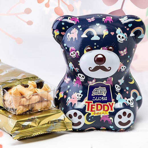 马来西亚金玛丽泰迪奶酪味爆浆注心卷饼干100g/150129 小熊造型随机 150129 商品图3