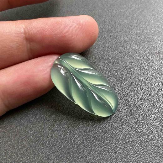 高冰种淡晴水翡翠叶子 商品图7