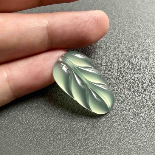 高冰种淡晴水翡翠叶子 商品图7