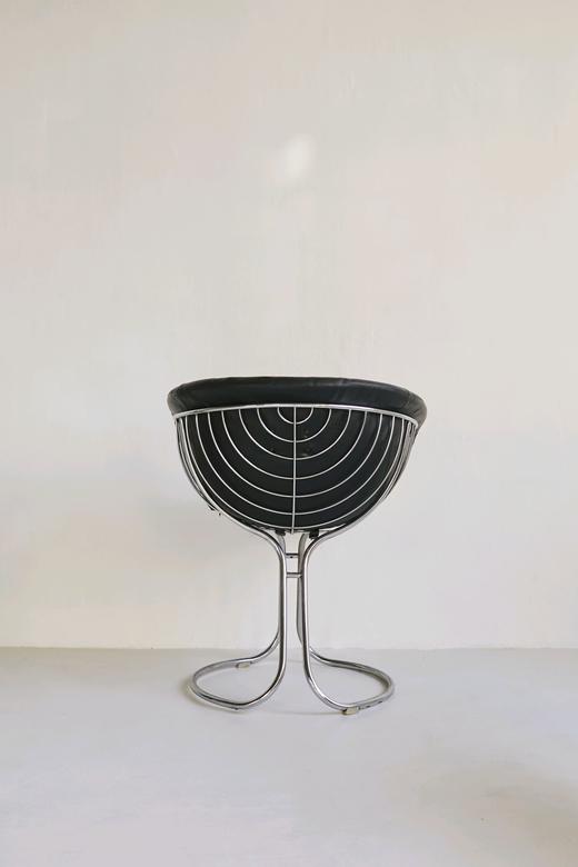 1970s PAM AM黑色皮质休闲椅 商品图3