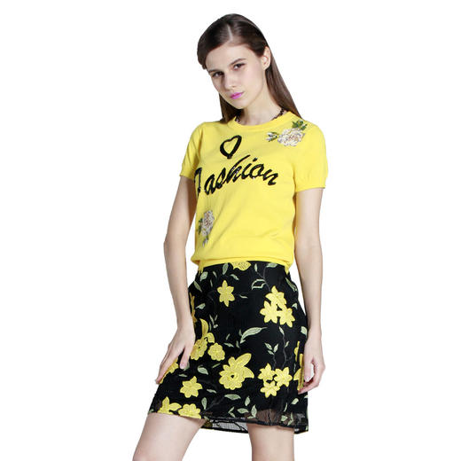 【伯妮斯茵】172B091--黄色半裙--绿松石金耳环--《太阳之子--印加》 商品图5