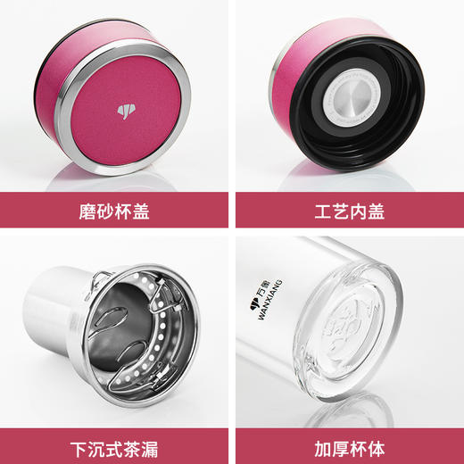 万象双层玻璃杯185ML/V30L（颜色随机） 商品图3