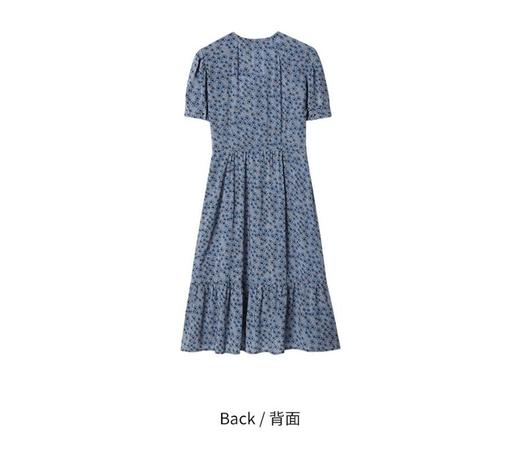 2楼ise 夏季新品V领系带收腰碎花连衣裙茶歇裙 商品图0