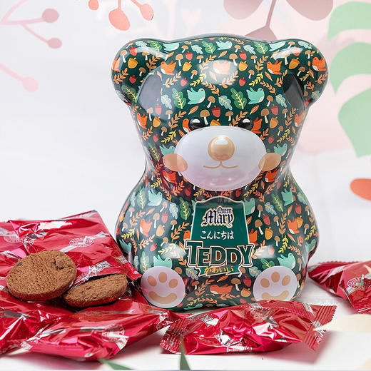 马来西亚金玛丽泰迪巧克力曲奇饼干120g/150131 伴手礼存钱罐图案随机发货 商品图3