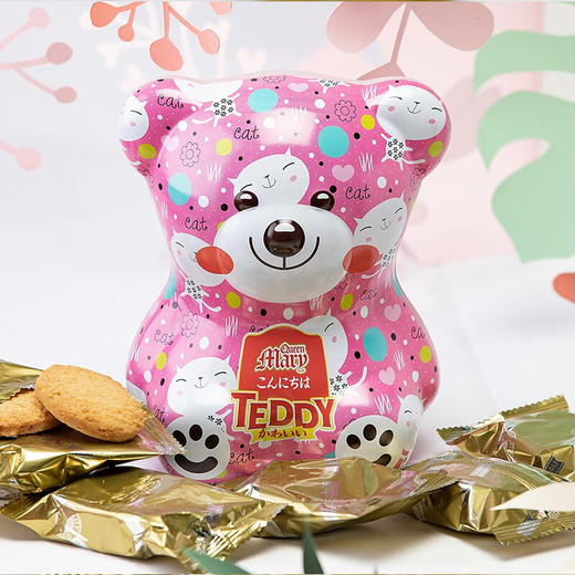 马来西亚金玛丽泰迪牛奶味曲奇饼干120g/150132 伴手礼存钱罐造型随机发货 商品图2