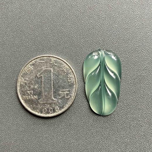高冰种淡晴水翡翠叶子 商品图4
