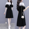 夏季新款显瘦休闲连衣裙,时尚宽松女收腰拼接撞色A字中长卫衣连衣裙 HT-YXF1266 商品缩略图3