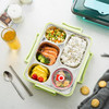 博尔乐乐视方形大号提手快餐盘五格（颜色随机） 商品缩略图0