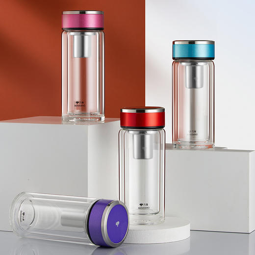 万象双层玻璃杯185ML/V30L（颜色随机） 商品图1