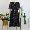 FOCALS福柯斯女装夏季新款圆领通勤半袖收腰显瘦连衣裙RGBX326BV 商品缩略图0