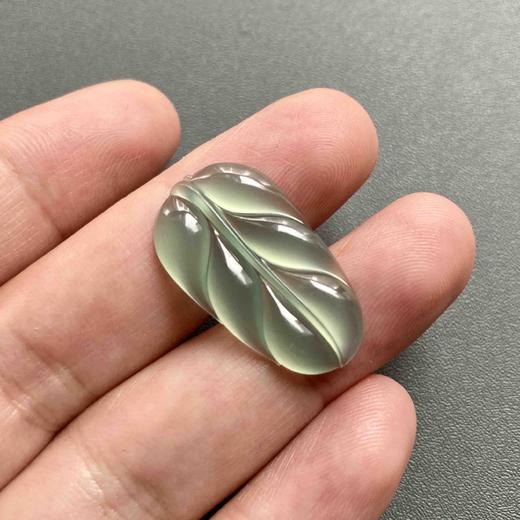 高冰种淡晴水翡翠叶子 商品图6