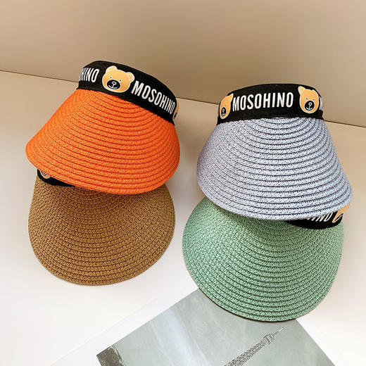 【儿童防晒空顶帽】女宝宝无顶草帽男童装帽子遮阳帽夏季薄款凉帽太阳帽 商品图4