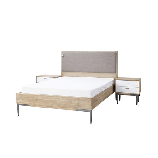 NS家居nsfurniture卧室进口ALB系列实木双人床NSBD-ALB WHT B01Q/K 商品图3