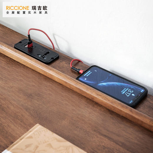 瑞吉欧全实木书桌椅子组合简约家具桌子电脑桌1.2书桌型号：FJ1262VBT 商品图3