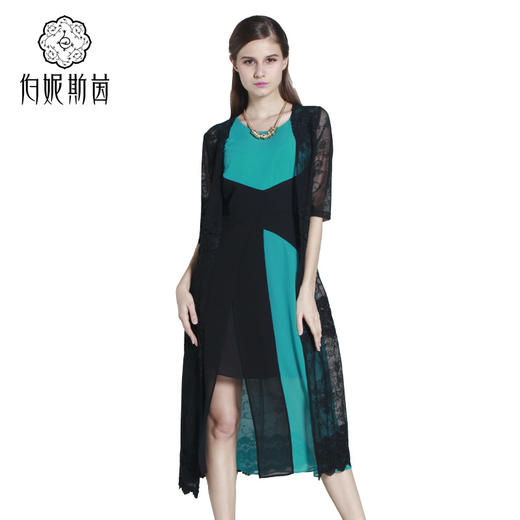 【伯妮斯茵】172S168--绿色连衣裙-《太阳之子--印加》胜利者的金耳环 商品图1