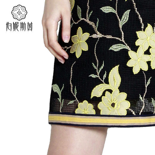 【伯妮斯茵】172S089-黄色连衣裙--绿松石金耳环--《太阳之子--印加》 商品图4