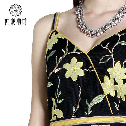 【伯妮斯茵】172S089-黄色连衣裙--绿松石金耳环--《太阳之子--印加》 商品图3