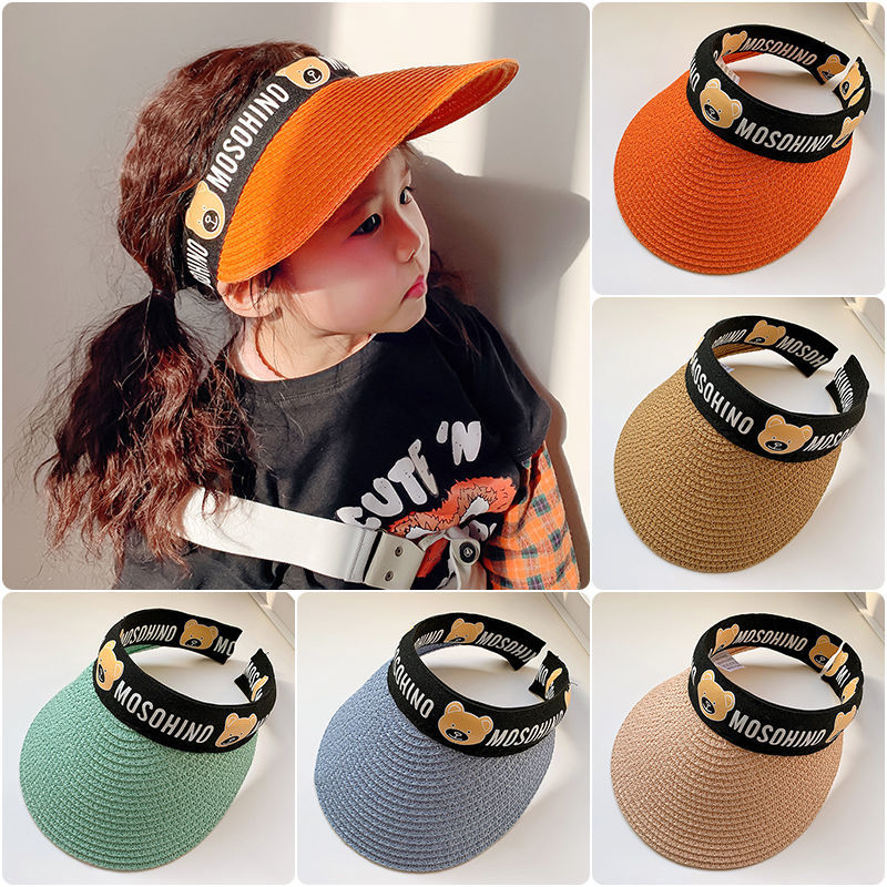 【儿童防晒空顶帽】女宝宝无顶草帽男童装帽子遮阳帽夏季薄款凉帽太阳帽