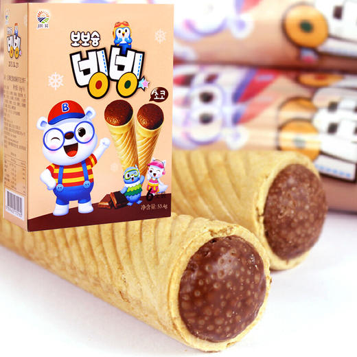 韩国九日牌欧巴熊冰淇淋饼干53.4g 香蕉味/巧克力味/草莓味外层脆皮酥脆爽口 150098/150099/150100 商品图2