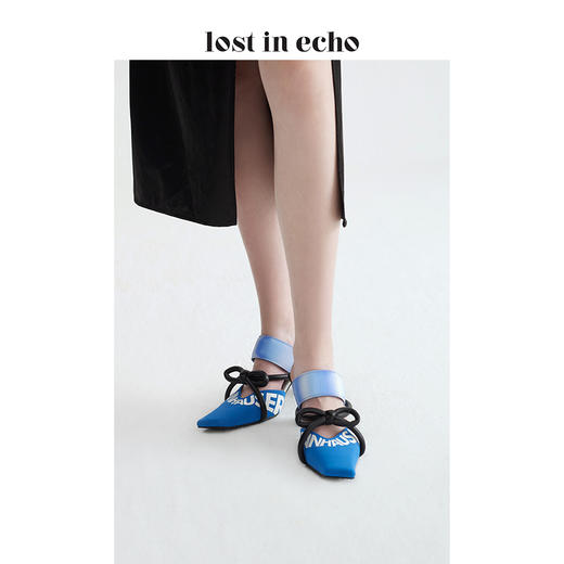 【下架】lost in echo 原创设计师品牌 绑结字母量子头穆勒鞋 商品图1