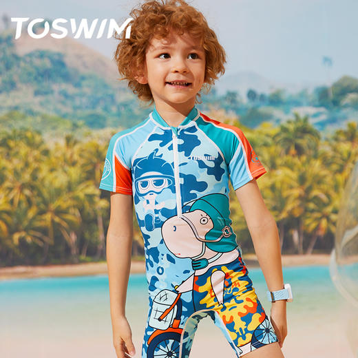【云优选】TOSWIM拓胜儿童泳衣女孩男女童游泳衣中大童泳装防晒连体宝宝泳衣 商品图2
