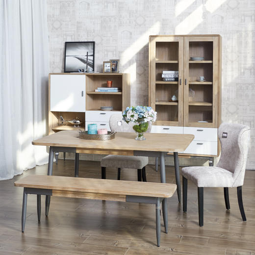 NS家居nsfurniture家居餐厅进口ALB系列实木餐桌NSDT-ALB WHT D05 商品图10