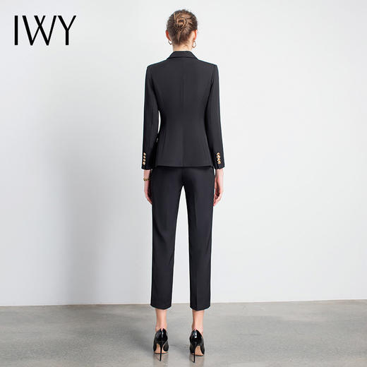 IWY/黑色双排扣职业裤套装女时尚高端日常办公室气质名媛制服团队
cp901 商品图3